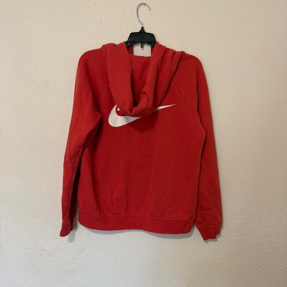 Nike‎ Womens Medium Swoosh 1/4 Zip Pullover Sweatshirt Double Sided